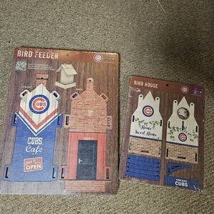 Chicago Cubs Bird Feeder and Bird House Set